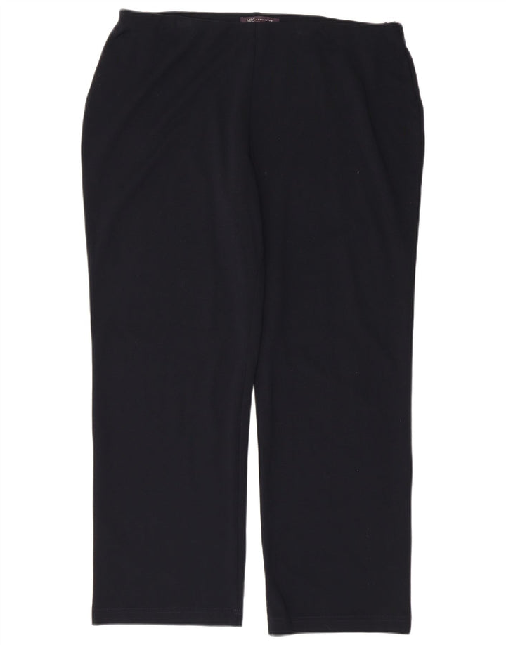 Calça de treino feminina Marks & Spencer Reino Unido 16 grande viscose azul marinho
