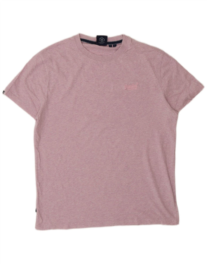 Camiseta masculina SUPERDRY grande algodão rosa