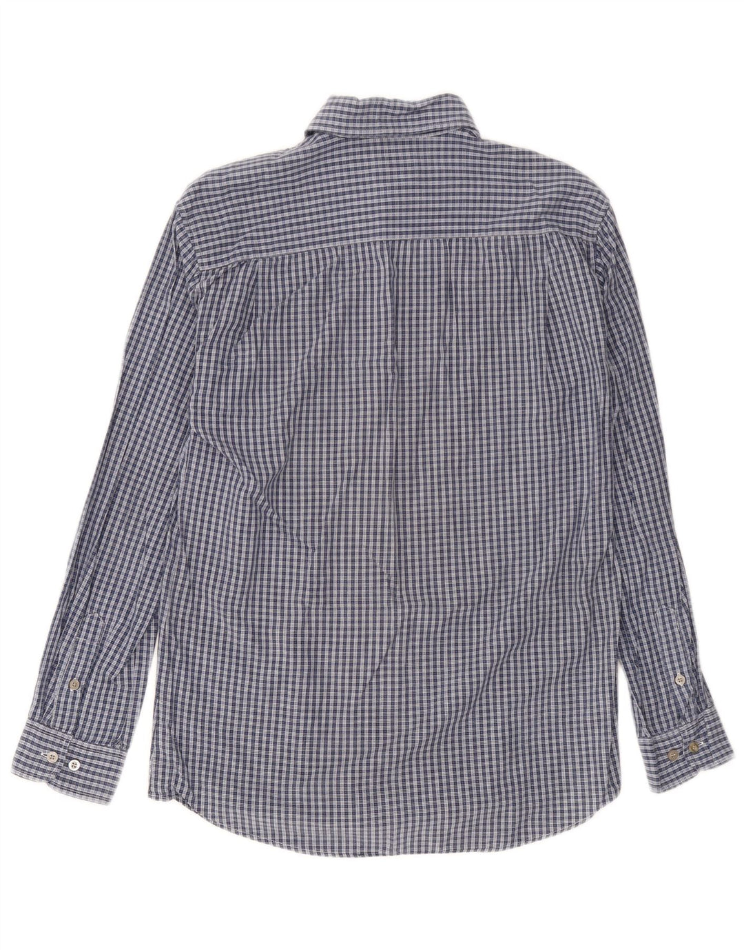Camisa masculina Calvin Klein de algodão xadrez azul médio