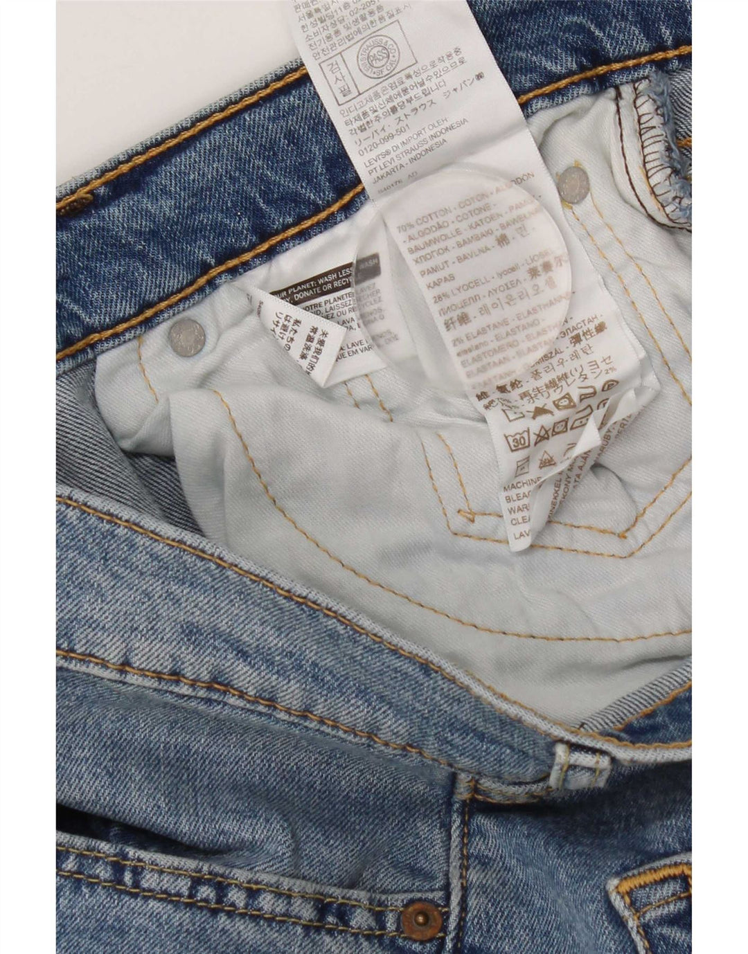 Levi's Masculino 514 Straight Jeans W32 L32 Azul Algodão