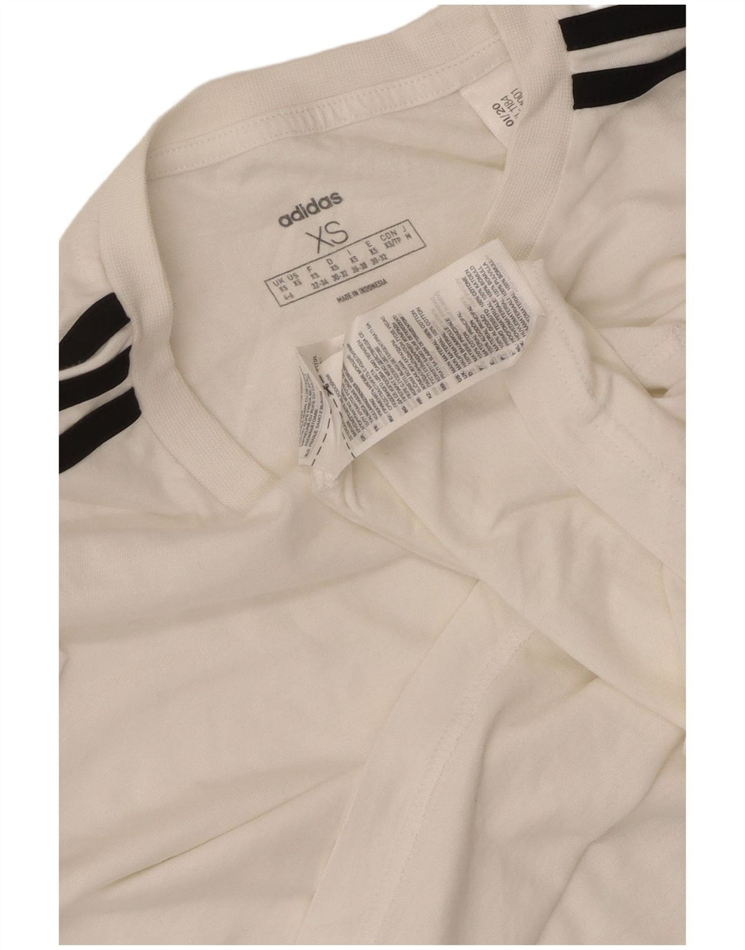 Camiseta Adidas Feminina Crop Oversized Top UK 4/6 XS Algodão Branco