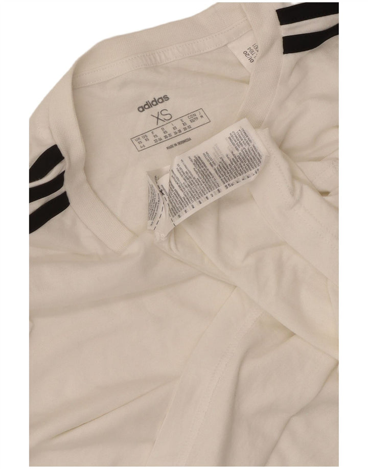 Camiseta Adidas Feminina Crop Oversized Top UK 4/6 XS Algodão Branco