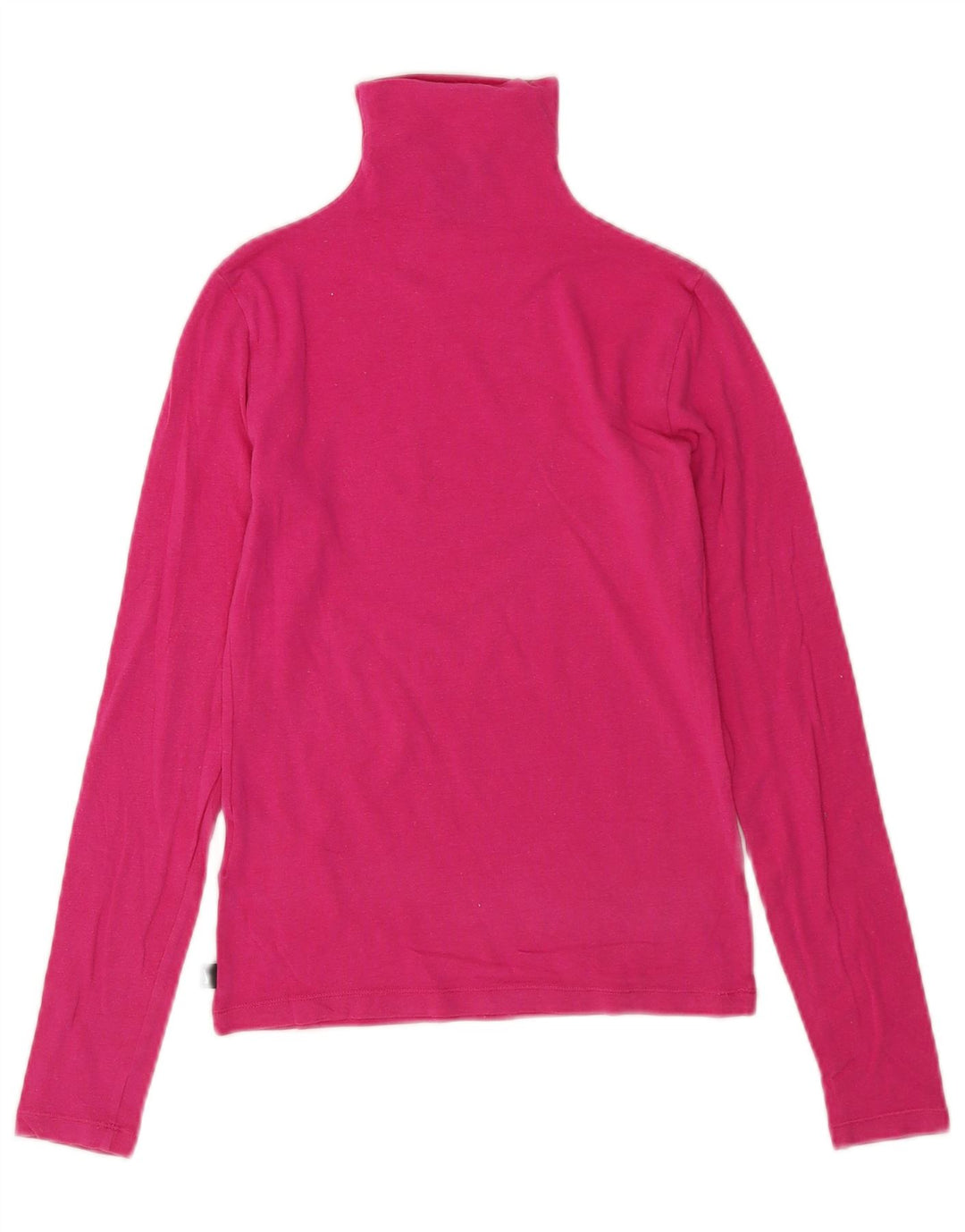 Top feminino Nike manga comprida UK 8/10 pequeno algodão rosa