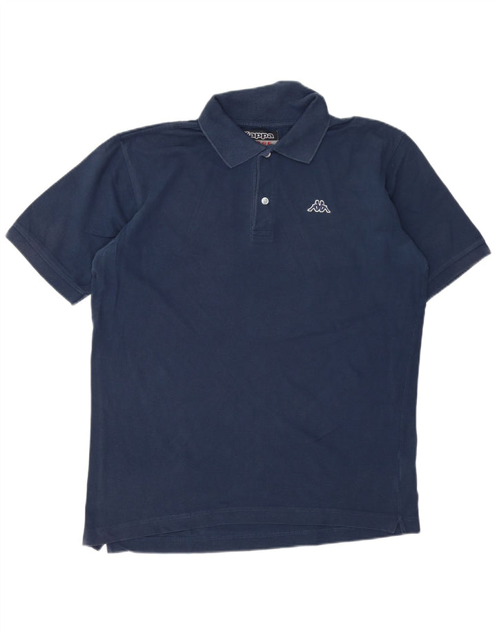 Camisa polo masculina Kappa grande algodão azul marinho
