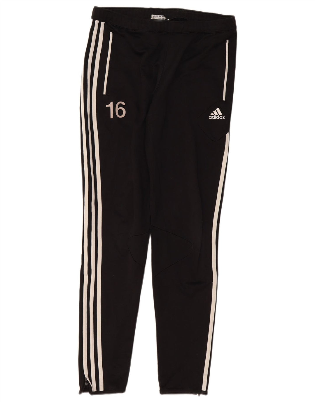 Adidas Womens Graphic Tracksuit Calças UK 12/14 Médio Preto Poliéster