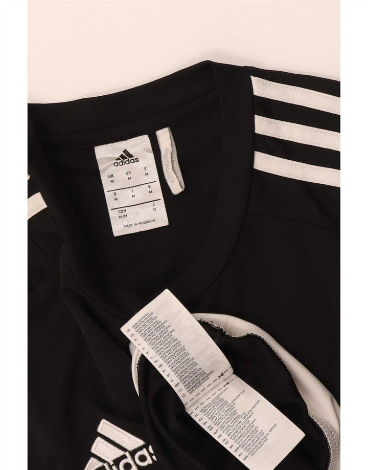 Adidas Masculino Climalite Camiseta Top Médio Preto Colorblock Poliéster