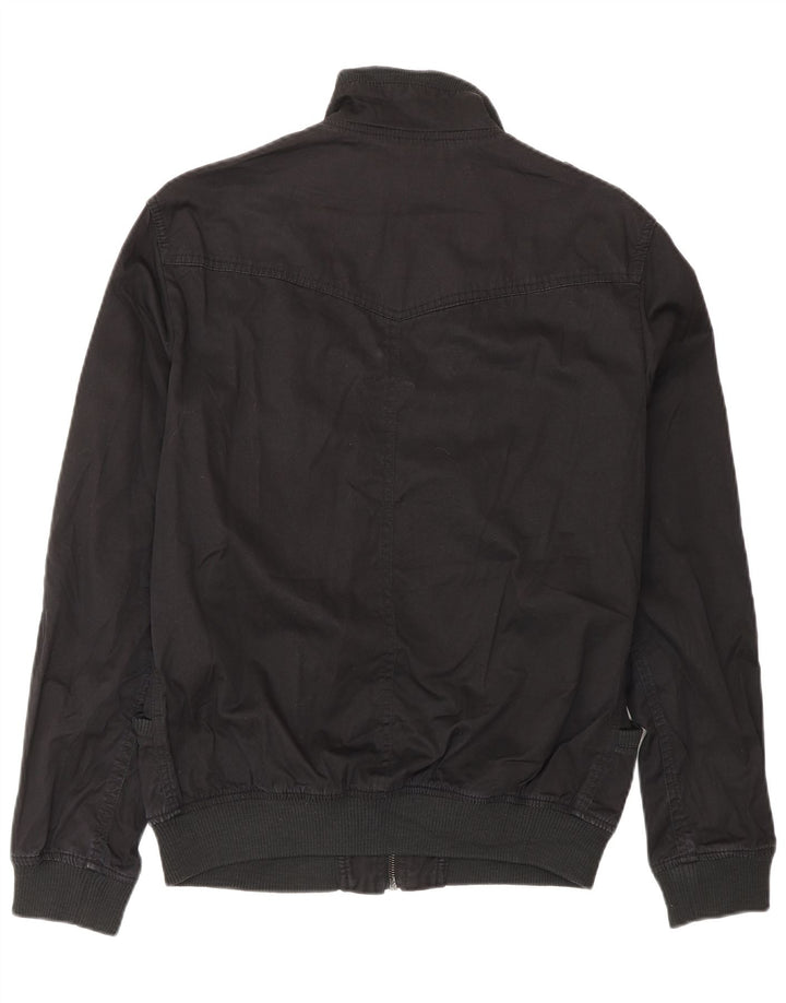 Jaqueta bomber militar masculina Zara Reino Unido 38 algodão preto médio