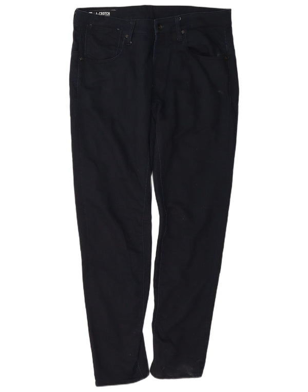 Jeans cônicos masculinos G-Star W33 L32 algodão azul marinho