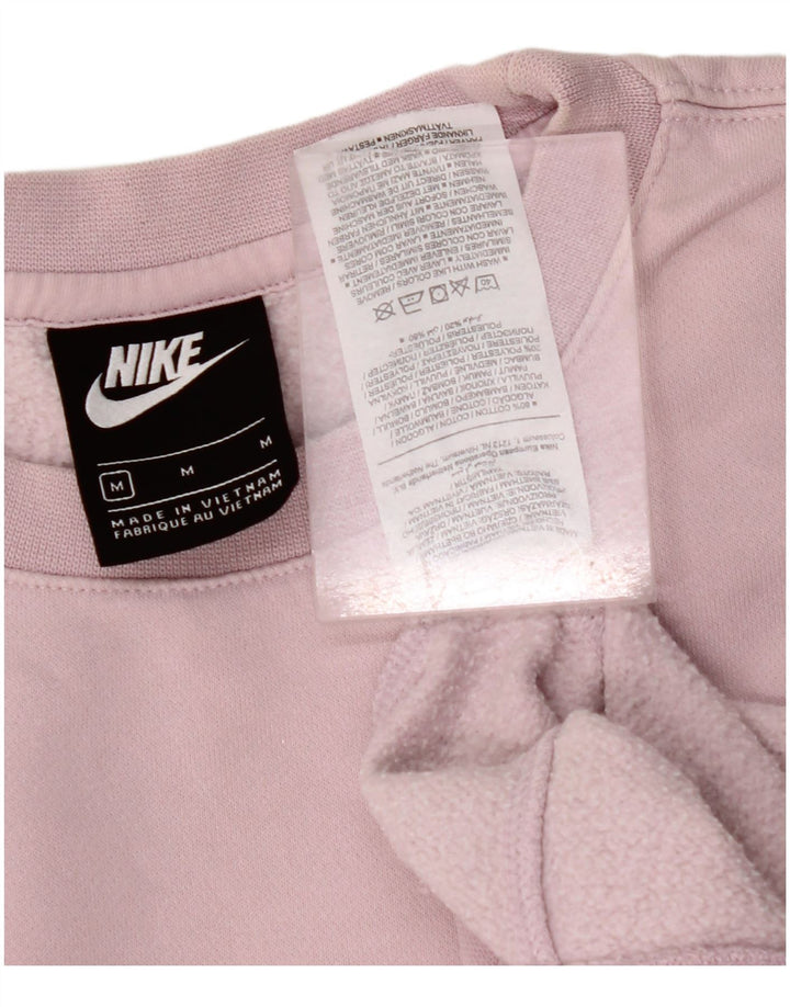 NIKE Womens Oversized Sweatshirt Jumper UK 14 Médio Roxo Algodão