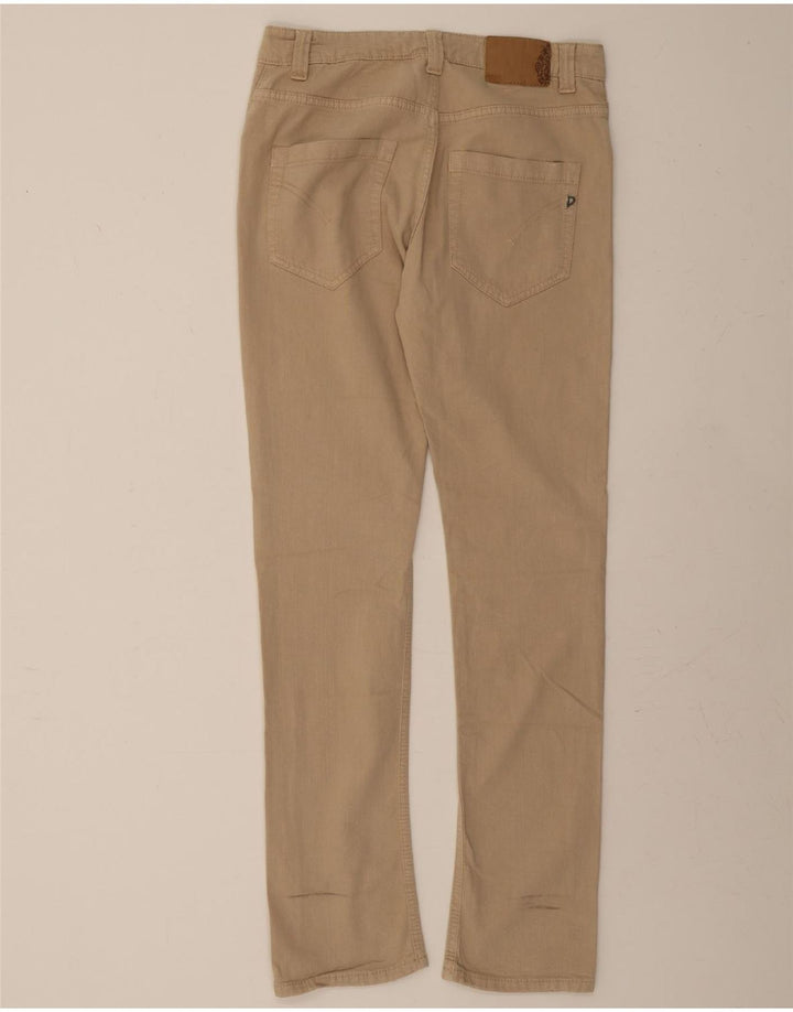 DONDUP Womens Slim Casual Trousers W28 L32 Beige Cotton Vintage Dondup and Second-Hand Dondup from Messina Hembry 