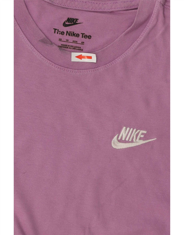 Nike Mens Camiseta Top XS Roxo Algodão