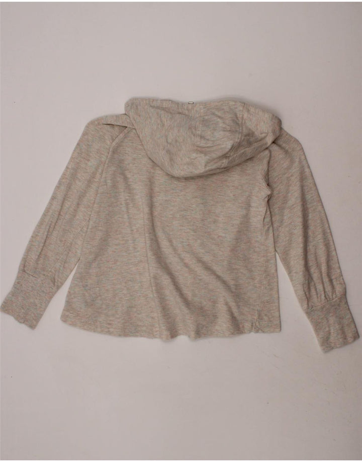 NIKE Girls Zip Hoodie Sweater 5-6 Years Medium Grey Flecked Cotton Vintage Nike and Second-Hand Nike from Messina Hembry 