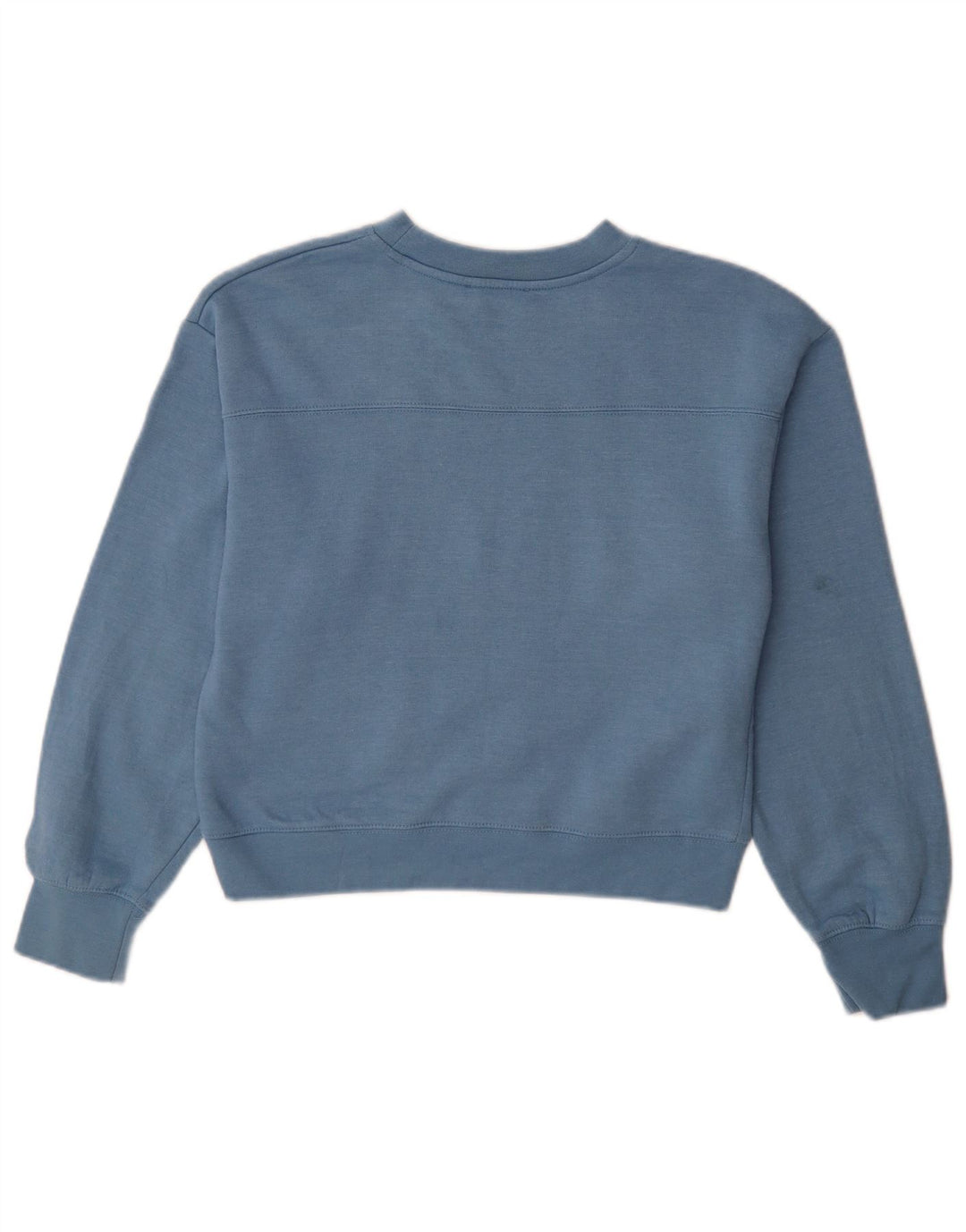 Zara Womens Crop Sweatshirt Jumper UK 10 Pequeno Azul Poliéster
