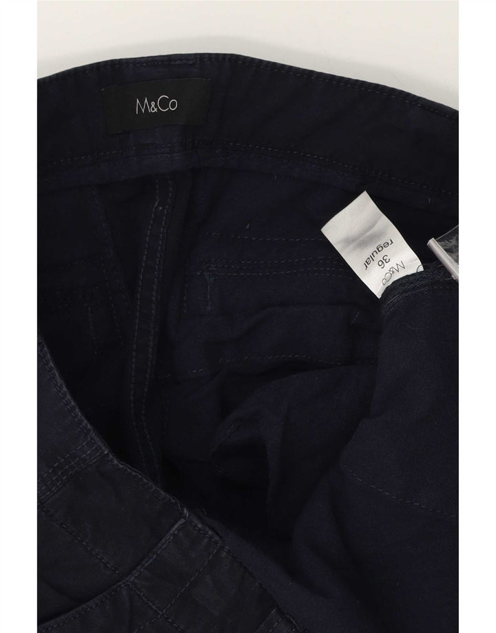 M&Co Shorts cargo masculino grande W36 algodão azul marinho