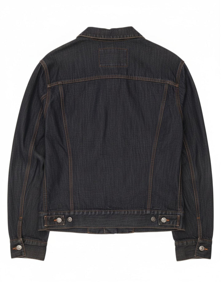Jaqueta jeans masculina Zara Reino Unido 36 pequeno algodão azul marinho