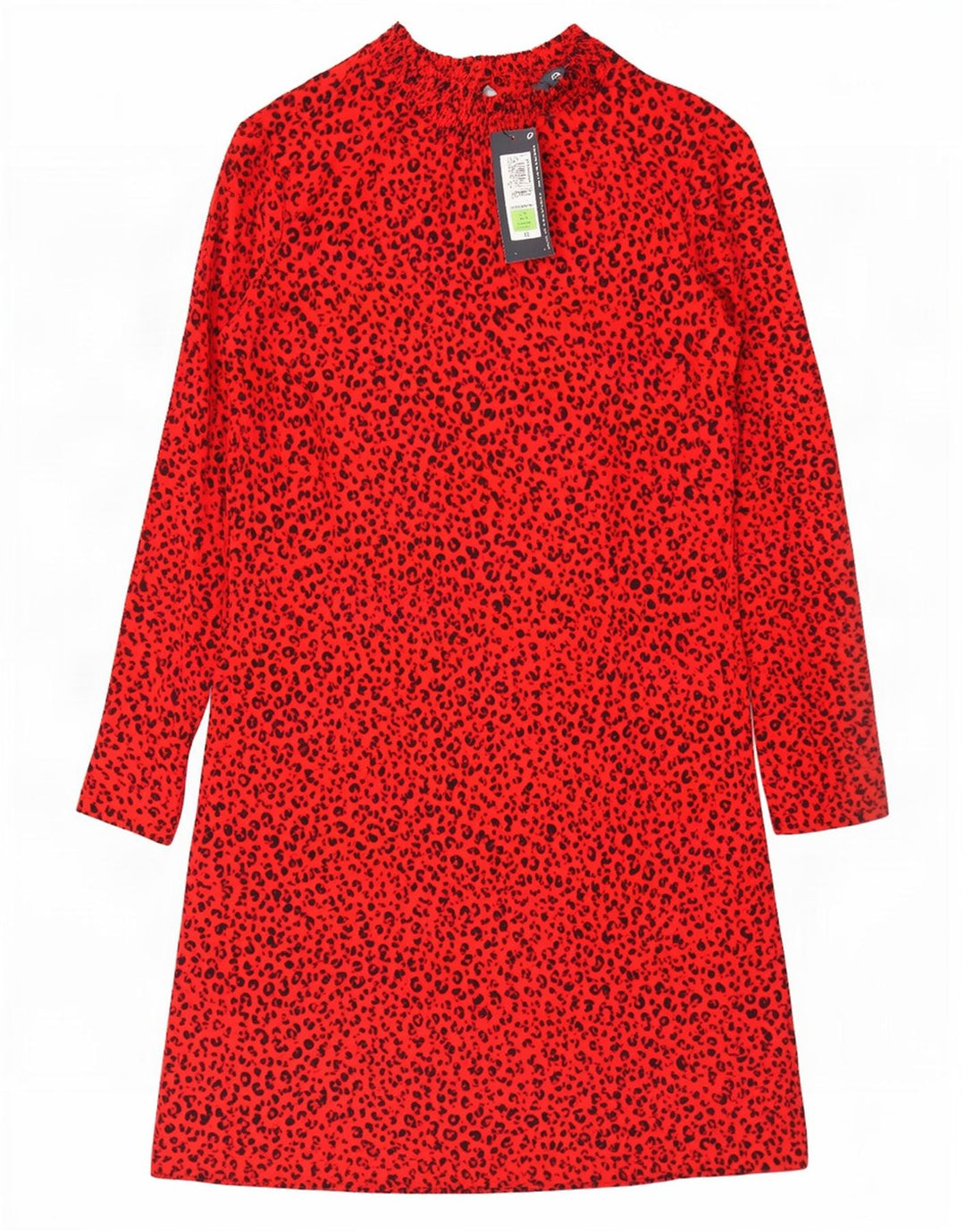Vestido básico feminino Marks & Spencer Reino Unido 12 médio vermelho animal estampado