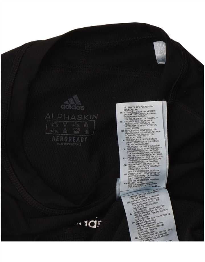 Top Adidas Menino Aeroready manga comprida 11-12 anos preto