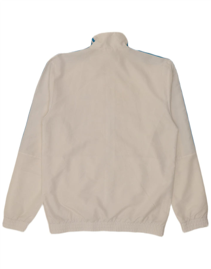 Adidas Mens Tracksuit Top Jacket UK 36/38 Pequeno Poliéster Branco