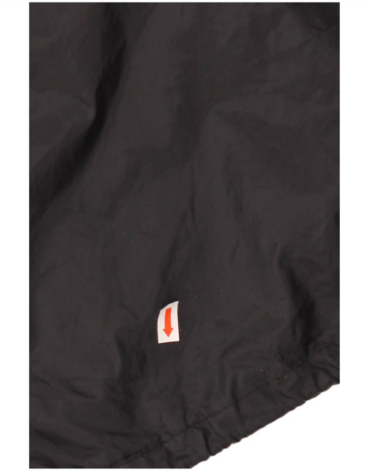 Jaqueta de chuva masculina VINTAGE com capuz UK 44 2XL preta geométrica