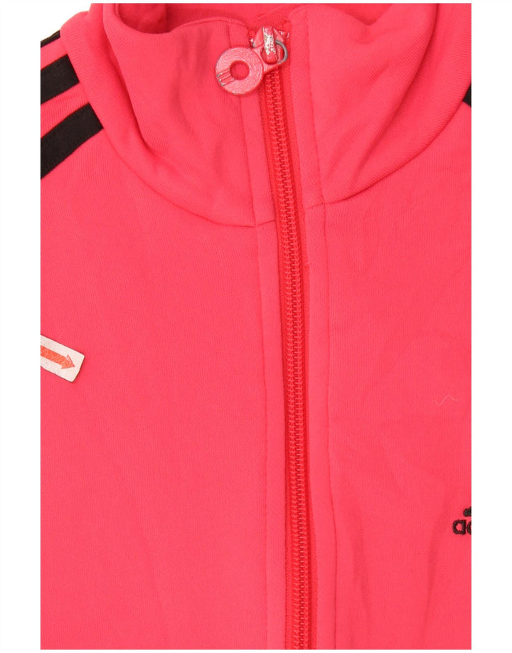 ADIDAS Womens Tracksuit Top Jacket UK 10 Pequeno Rosa Poliéster