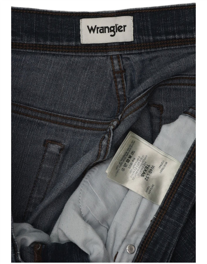 WRANGLER Masculino Texas Straight Jeans W40 L32 Azul Algodão