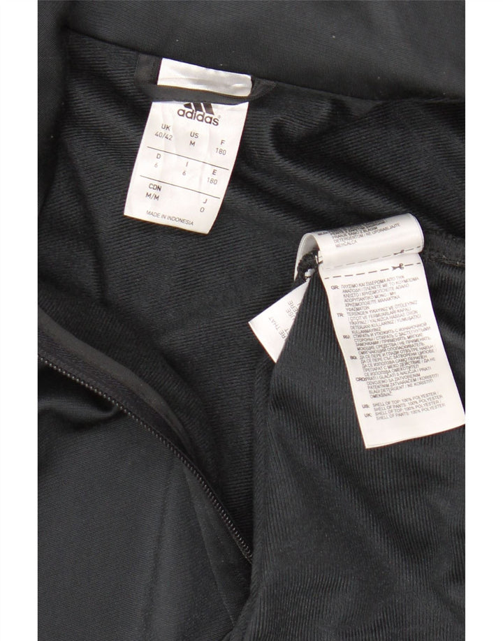 Adidas Mens Tracksuit Top Jacket UK 40/42 Poliéster Cinza Médio