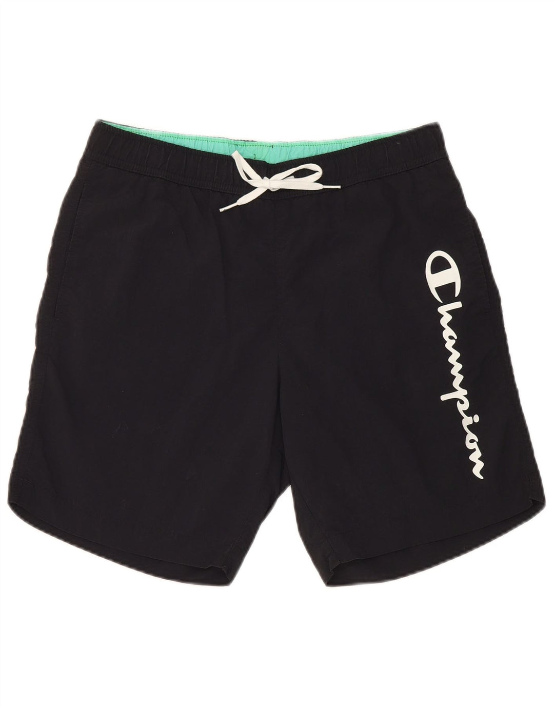 Shorts de natação masculino Champion Graphic pequeno preto poliamida