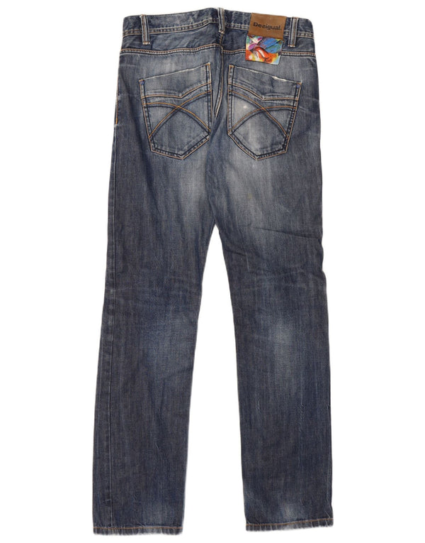 Desigual Masculino Jeans Reto W30 L33 Azul Algodão