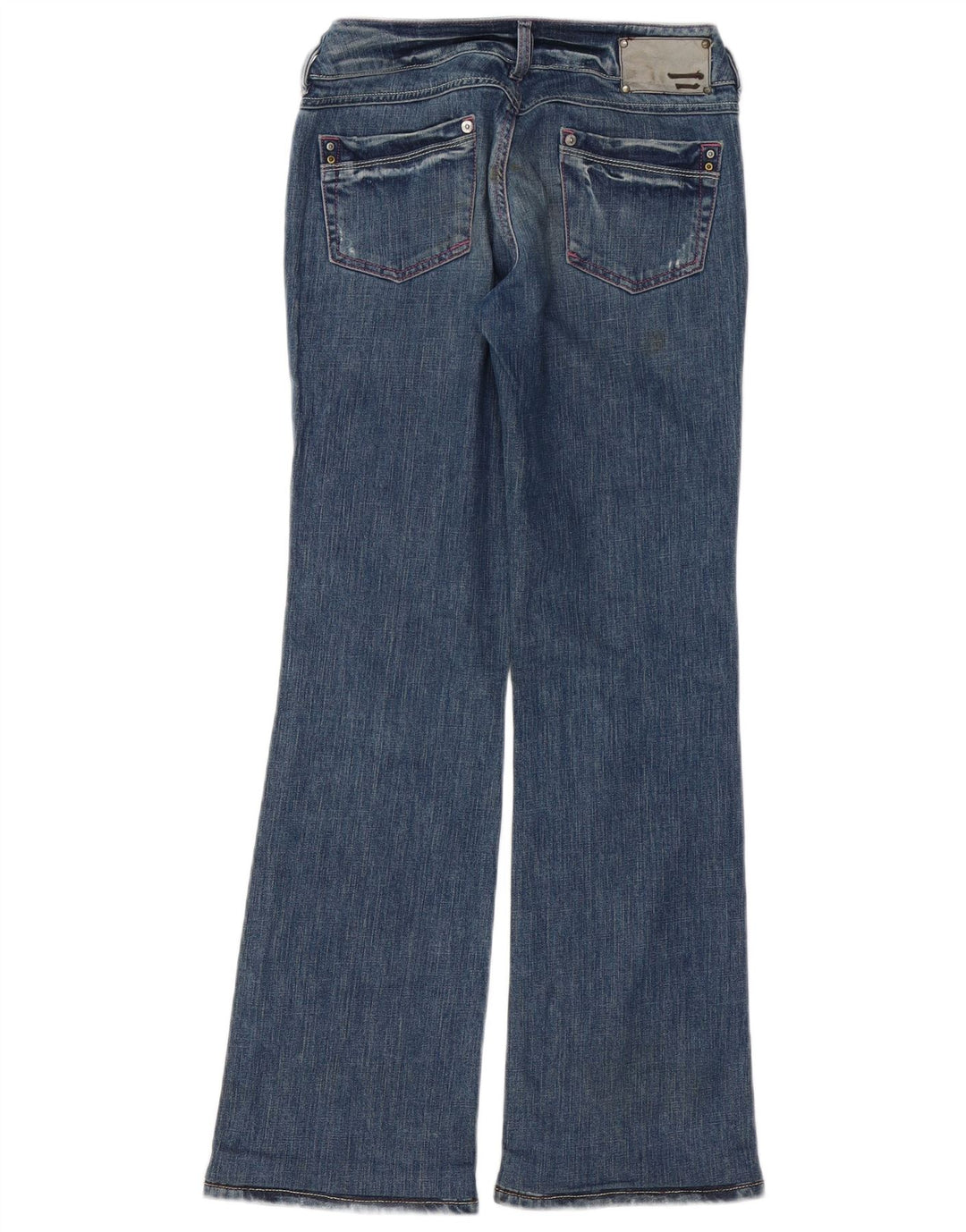 DIESEL Feminino Ronhar Bootcut Jeans W26 L30 Azul Algodão