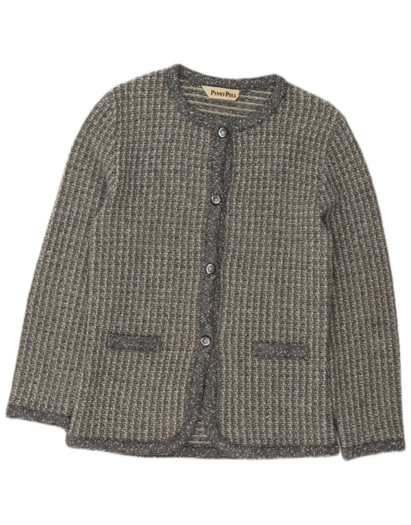Suéter feminino Penny Pull Cardigan UK 16 grande cinza acrílico