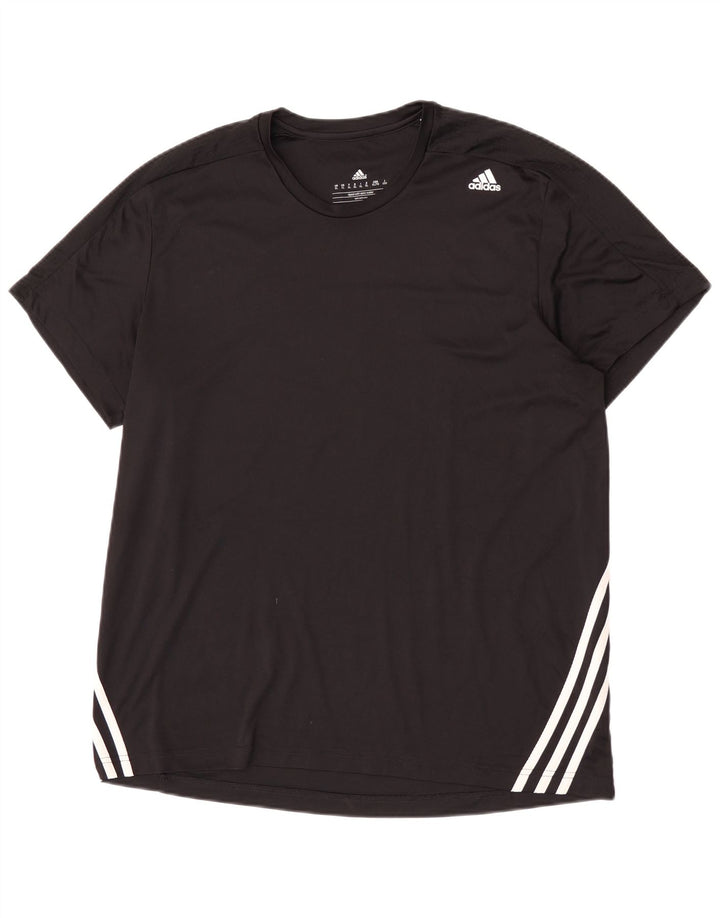 Adidas Mens Climalite Camiseta Top XL Preto Poliéster