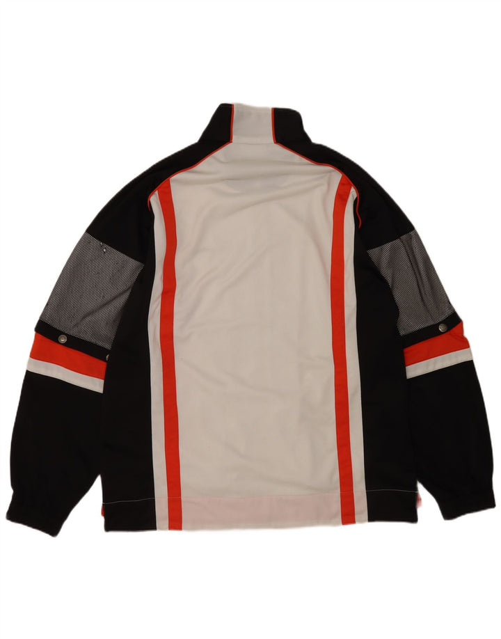 Sergio Tacchini Jaqueta masculina de agasalho 2XL poliéster colorblock branco