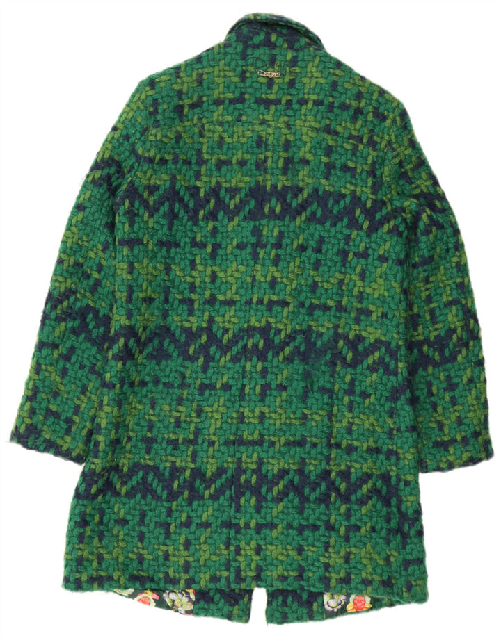 Sobretudo feminino Desigual EU 42 grande xadrez verde