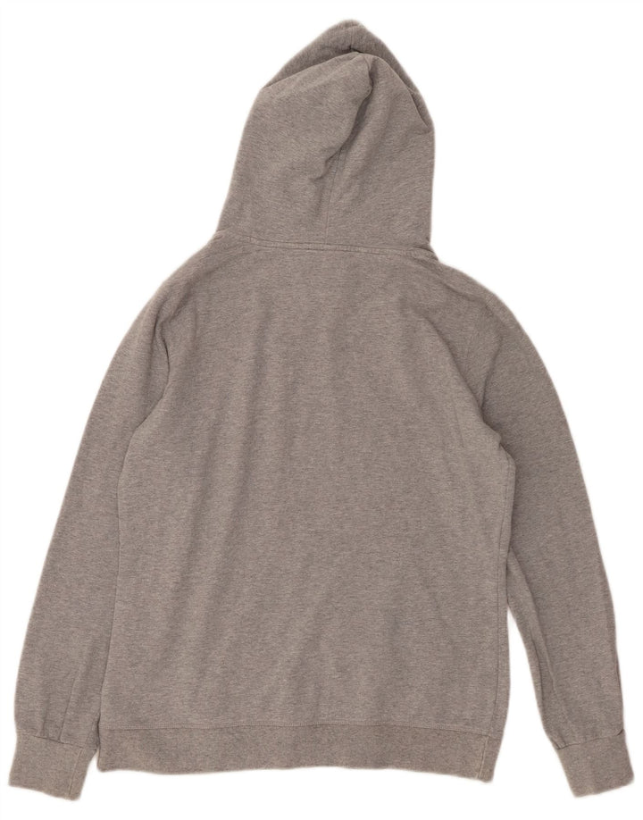 CHAMPION Suéter feminino com capuz gráfico Heritage Fit Reino Unido 14 grande cinza