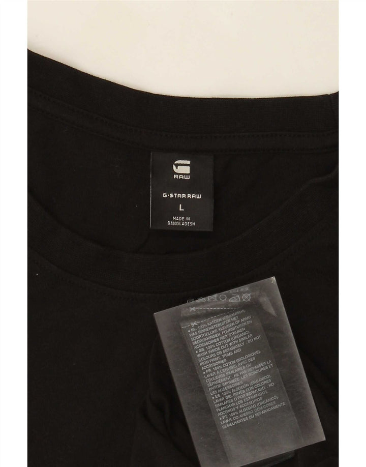 Camiseta masculina G-Star top grande algodão preto