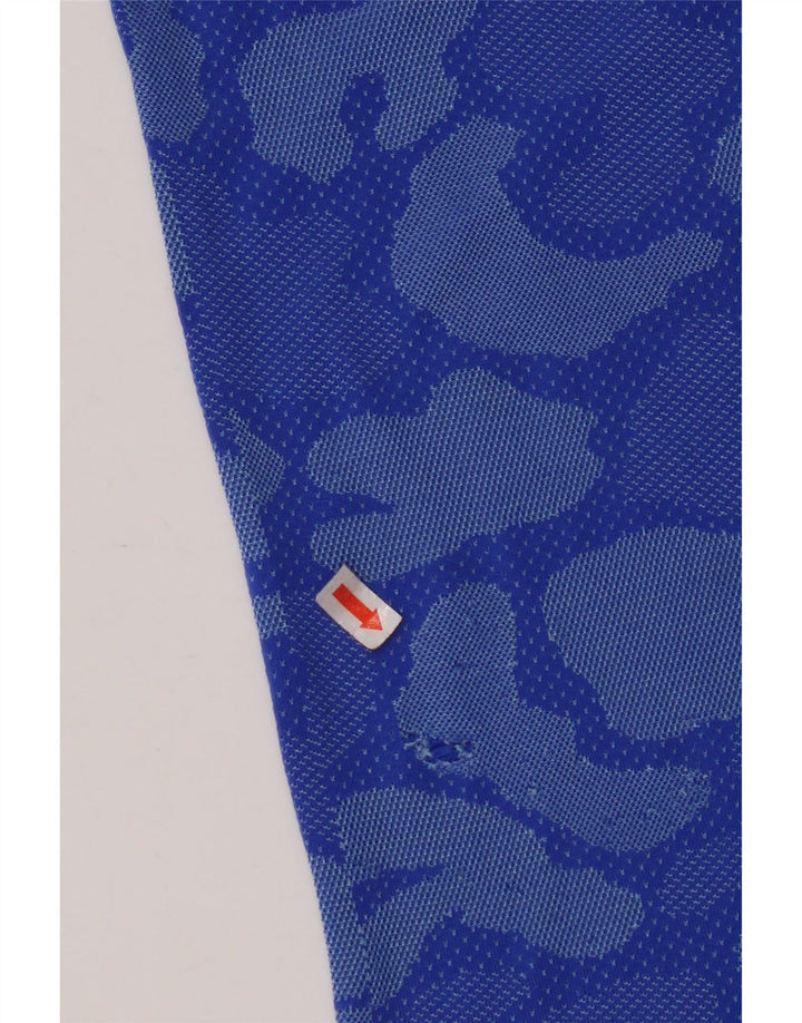 Camiseta feminina Nike Dri Fit UK 10 pequena azul camuflada