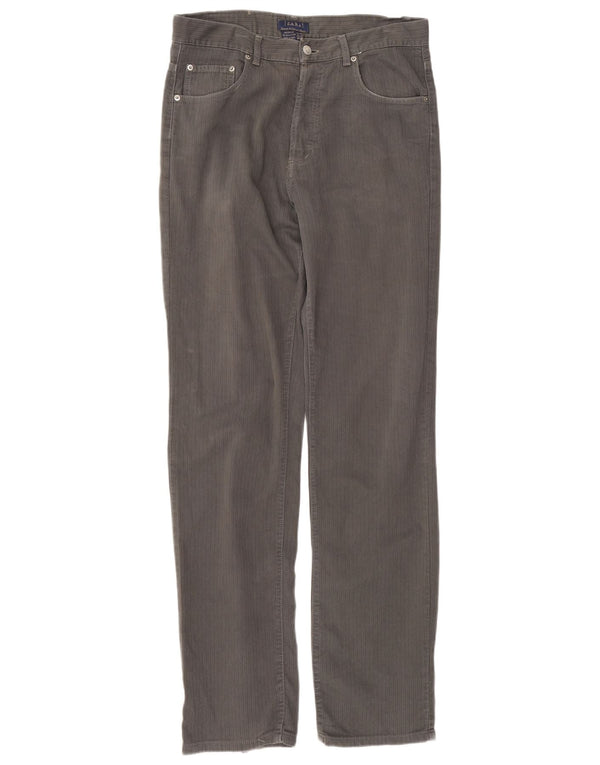Zara Calça masculina slim casual EU 44 grande W34 L34 algodão cinza