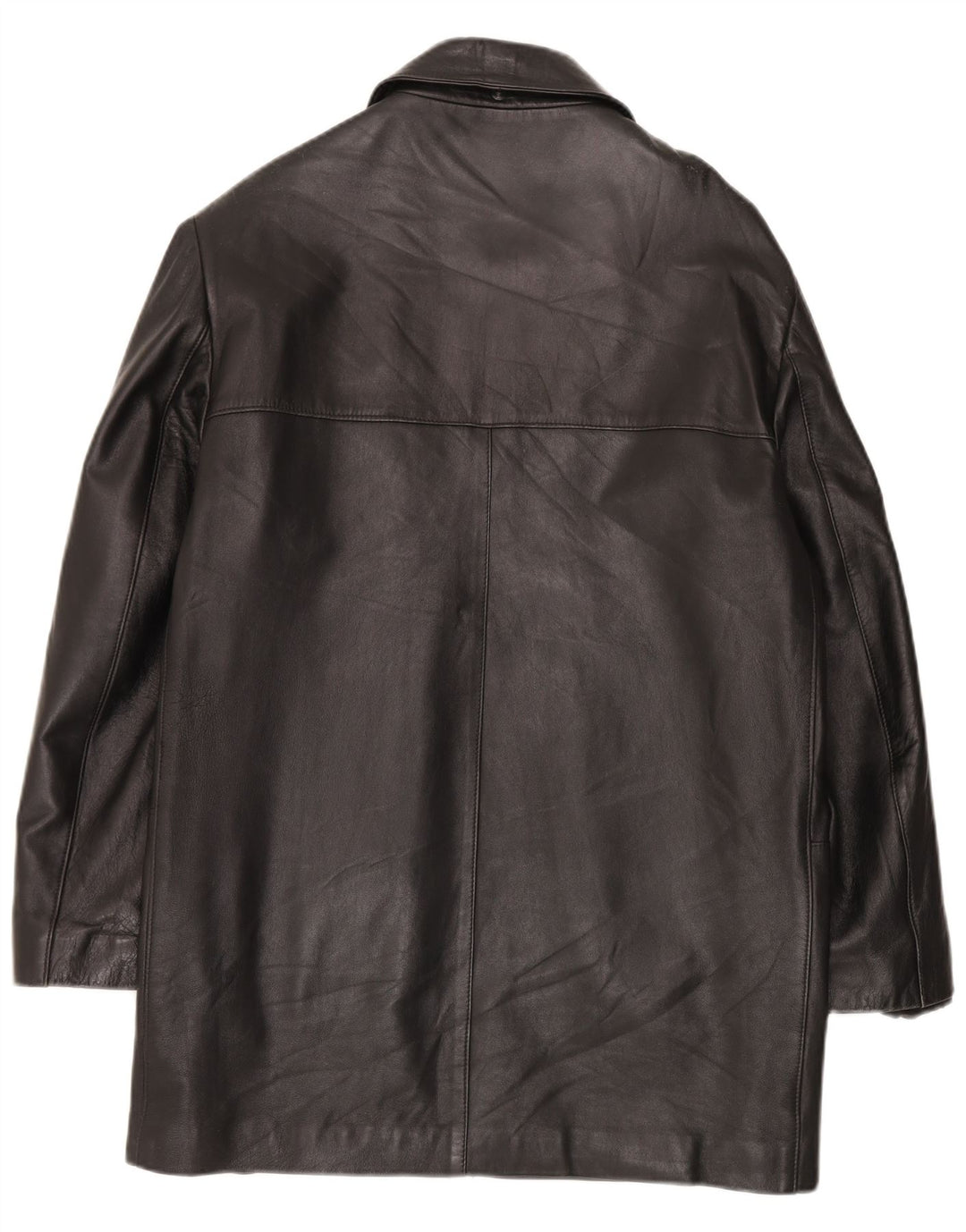 Jaqueta de couro vintage masculina regular fit UK 40 grande preta