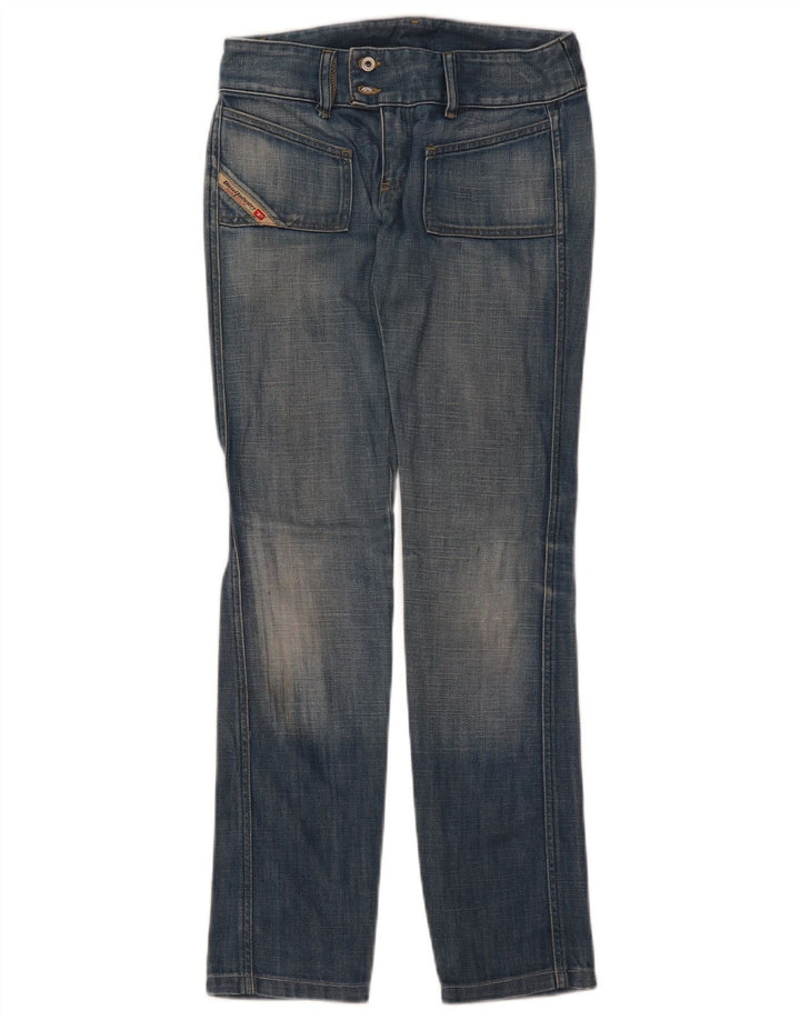 DIESEL Jeans retos femininos W25 L30 algodão azul