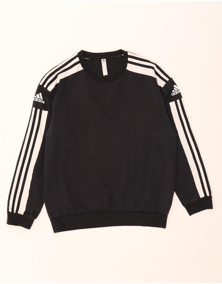 Adidas masculino gráfico moletom jumper médio preto colorblock algodão