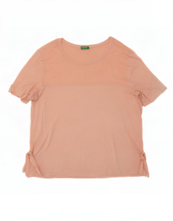 Camiseta feminina Benetton UK 16 grande rosa
