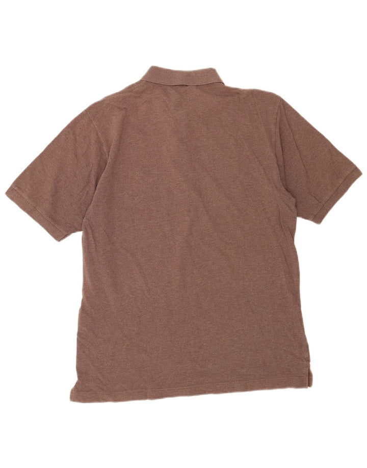 Camisa polo masculina Sergio Tacchini IT 50 grande algodão marrom