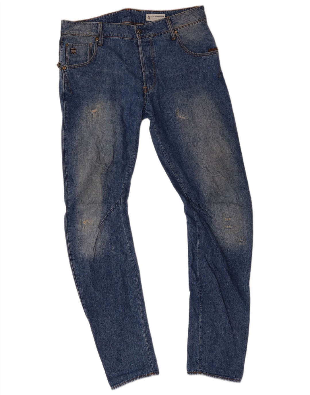 G-Star Masculino Banana Slim Jeans W33 L34 Azul Algodão