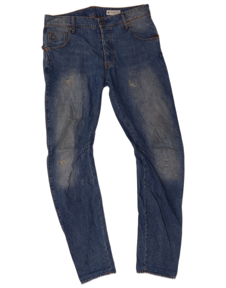 G-Star Masculino Banana Slim Jeans W33 L34 Azul Algodão