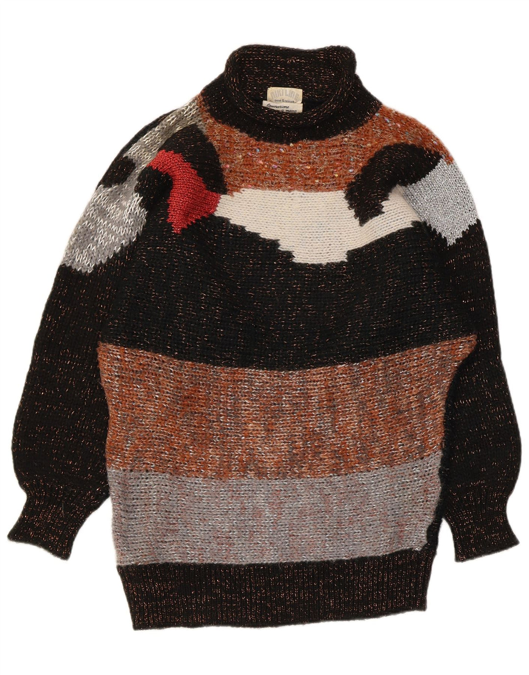 Suéter feminino Niki Line com gola redonda Reino Unido 16 grande multicolorido