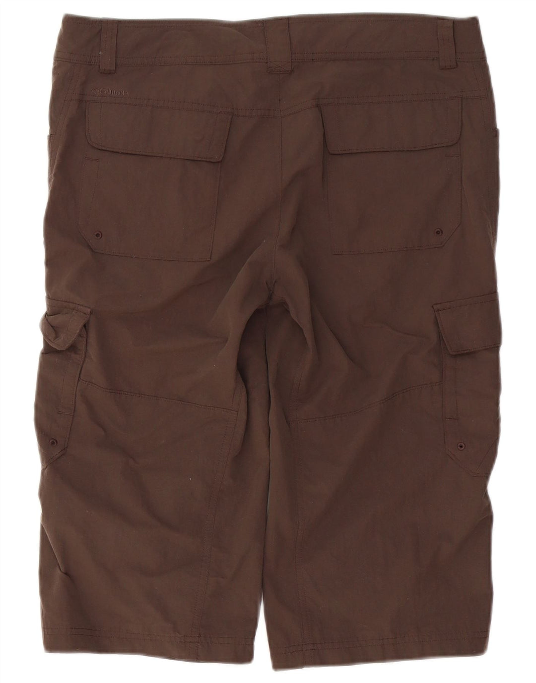 Bermuda feminina Columbia Cargo Shorts US 12 grande W36 marrom nylon