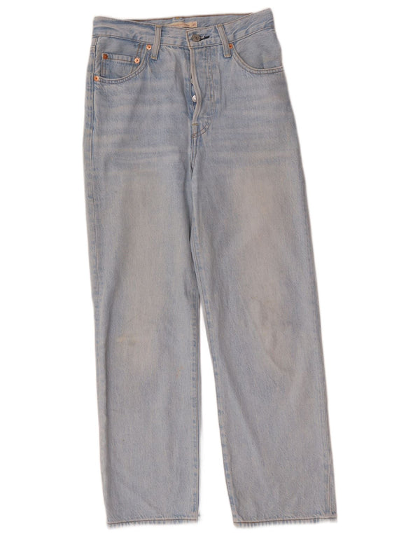 Jeans feminino Levi's Ribcage High Rise Straight W25 L27 Azul Algodão