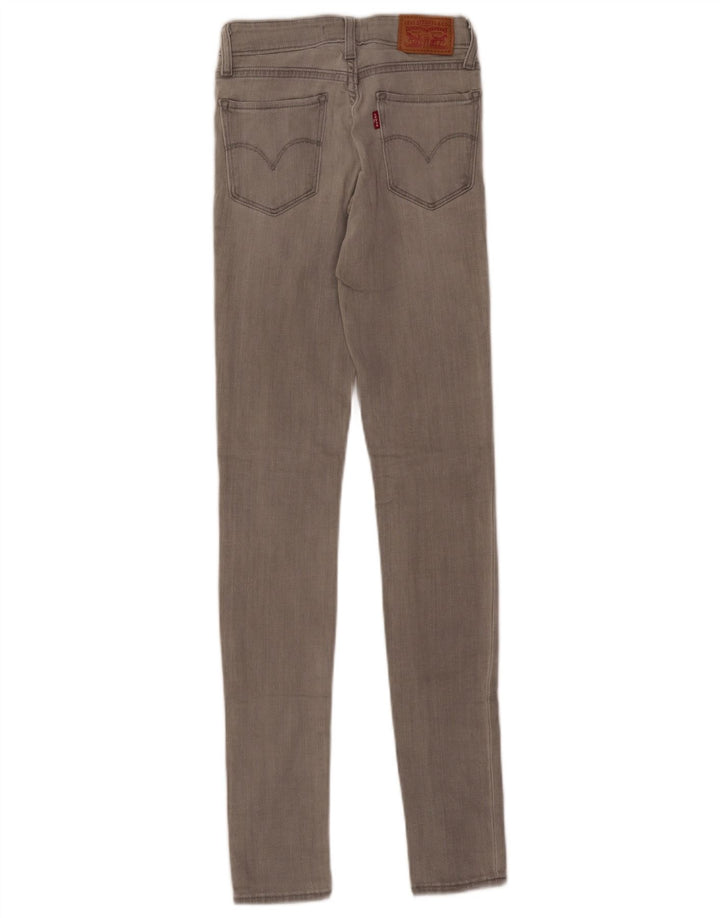 Calça jeans feminina Levi's 711 skinny W23 L32 cinza algodão