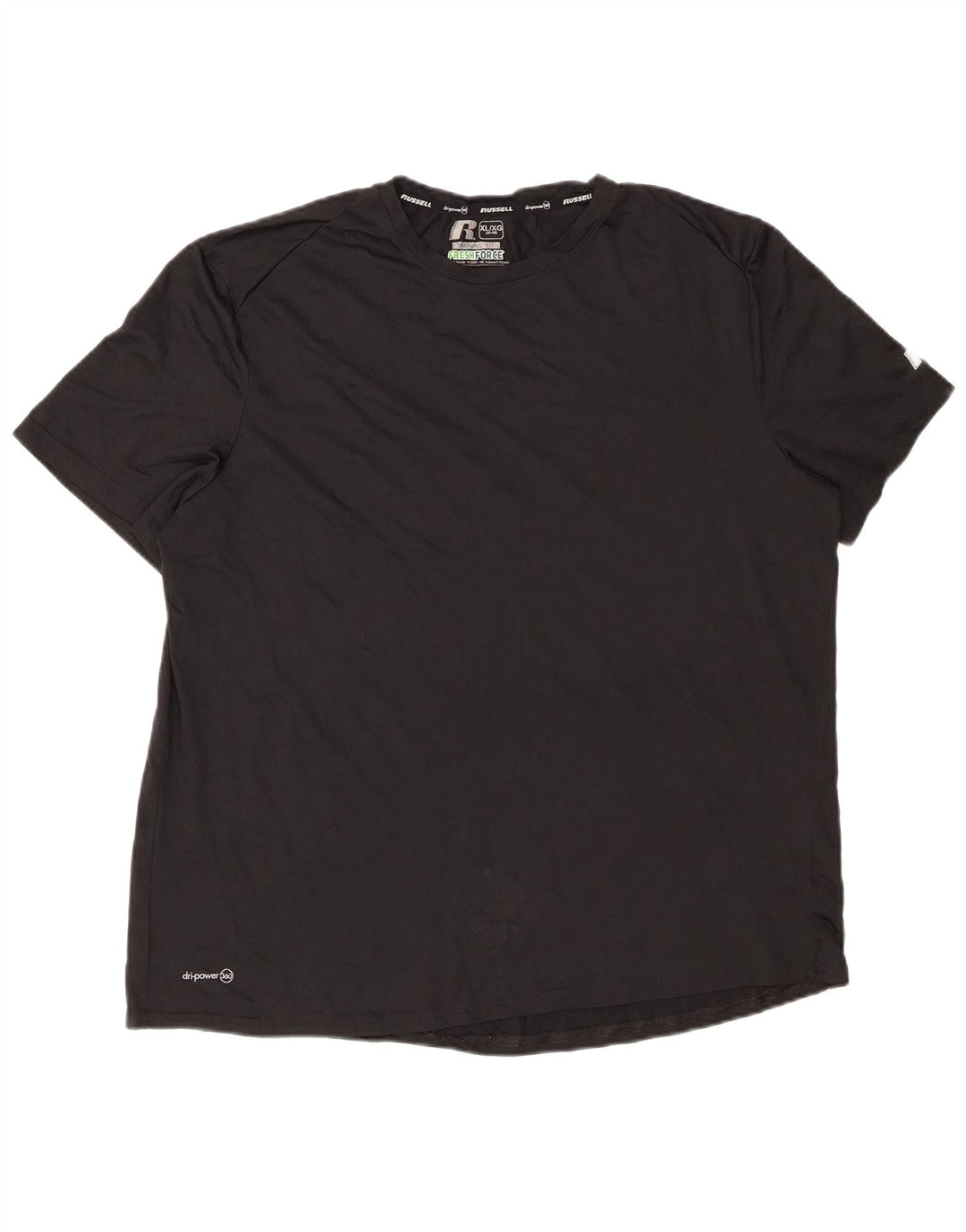 Camiseta masculina RUSSELL ATLÉTICA Dri-Power XL preto poliéster