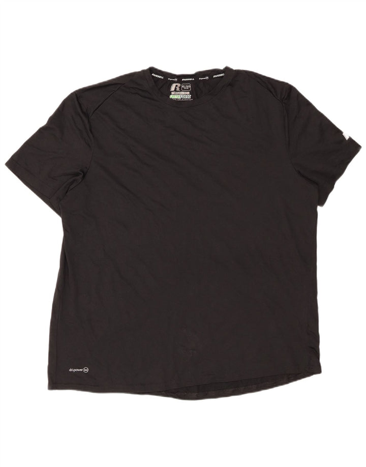 Camiseta masculina RUSSELL ATLÉTICA Dri-Power XL preto poliéster
